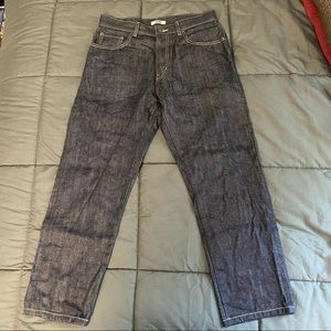 Uniqlo Dark Wash Selvedge Straight Fit Jeans (30)